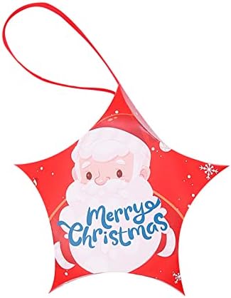 AFEIDD Noel Ağacı Kolye Noel Arifesi Şeker Kutusu Noel Yaratıcı Hediye Kutusu Pentagramlar Şeker Kutusu Noel İnek