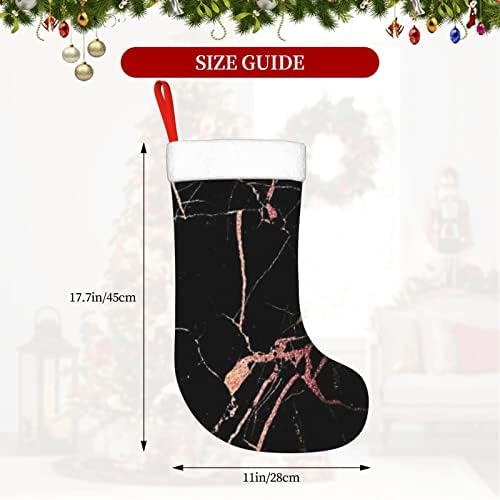 AABSTBFM Siyah Gül Altın Mermer Noel Çorap Şömine Asılı Çorap Aile Noel Dekorasyon Tatil Sezonu Parti Dekor