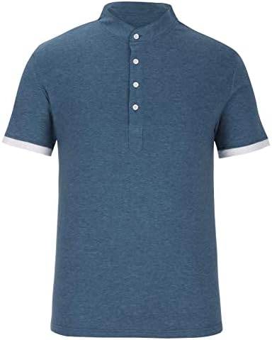 lcepcy Erkek Tişörtleri Henley 3 Düğmeler Kısa Kollu Cep T Shirt Erkekler ıçin Yaz Rahat Düz Renk Tee Gömlek Casual