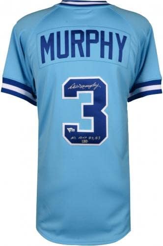 Dale Murphy Atlanta Braves İmzalı Mitchell ve Ness 1982 Toz Mavisi NL MVP 82/83 Yazıtlı Otantik Forma-İmzalı MLB Formaları