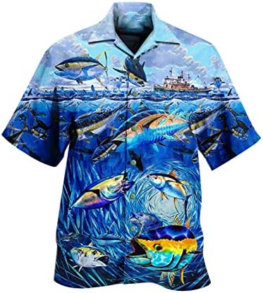 Bmısegm Yaz Büyük Boy T Shirt Erkekler için erkek Yaz Tatili Turizm Plaj Moda Trendi Eğlence 3D Dijital İnce Gömlek