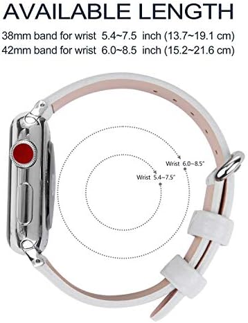 Apple Watch ile Uyumlu-38mm / 40mm / 41mm (Seri 7/6/5/4/3/2/1) Paslanmaz Çelik Toka ve Adaptörlü Deri Bileklik Bileklik-Sarı
