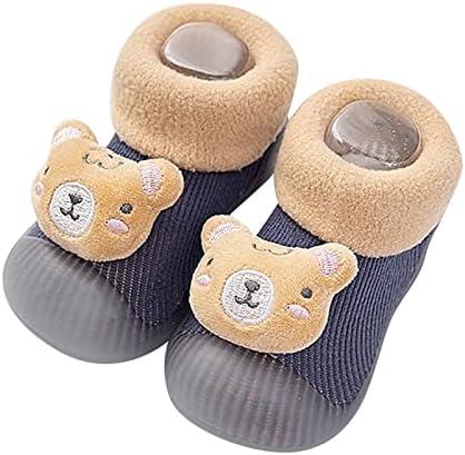Bebek Yürümeye Başlayan Ayakkabı Kış bebek ayakkabısı Yumuşak Alt Kapalı Kaymaz Sıcak Kat Karikatür Kaplan Çorap Bebek