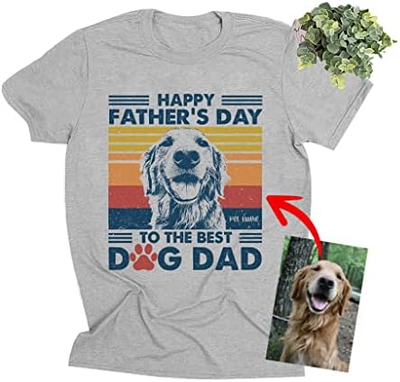 Pawarts Mutlu babalar Günü En Iyi Köpek Baba Gömlek Erkekler ıçin Özel Grafik Tees Erkek Gömlek Baba babalar Günü