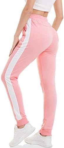 MAGCOMSEN kadın Sweatpants koşucu pantolonu Fermuarlı Cepler ile Slim Fit Yüksek Belli Yoga Koşu egzersiz pantolonları