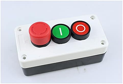 TPUOTI NC Acil Durdurma YOK Kırmızı Yeşil basmalı düğme anahtarı İstasyonu 600V 10A (Renk: I-O)