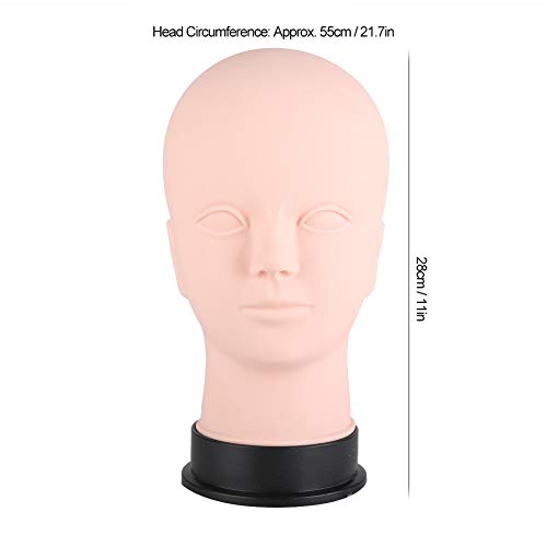 Yumuşak Silikon Manken Kafa Modeli Makyaj Uygulaması Kafa Gerçekçi Cilt Tonu Yüz Masajı Kozmetoloji Eğitimi