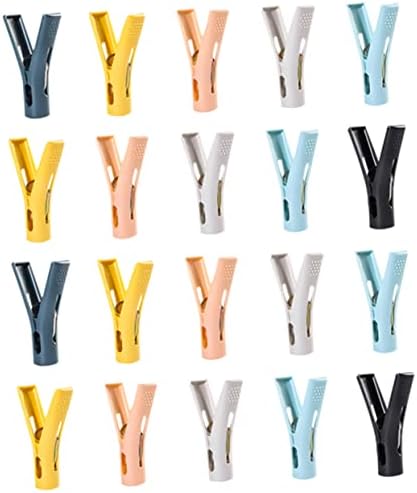 ISMARLAMA 20 adet Plastik Elbise Askısı Giyim Elbise Kurutma Rafı Elbise İç Çamaşırı Kurutma Rafı Çorap Klipleri Plastik