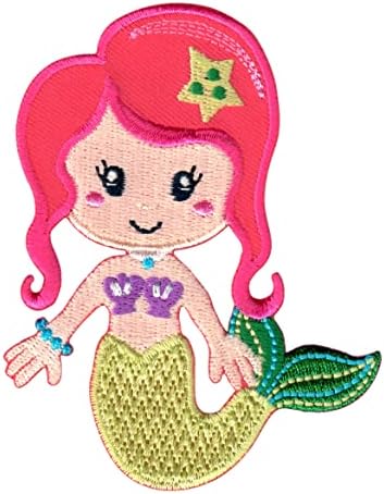 PatchMommy Mermaid Yama, Demir On / Dikmek-Aplikler için Çocuk Çocuk