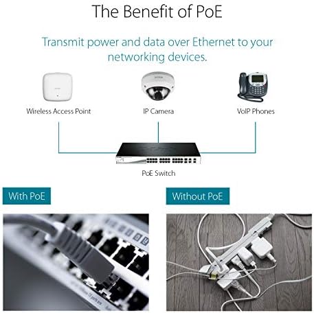 D-Link Poe + Anahtarı, 24 28 Port Akıllı Yönetilen Katman 2+ Gigabit Ethernet ile 4 Gigabit RJ45 / SFP Combo Bağlantı