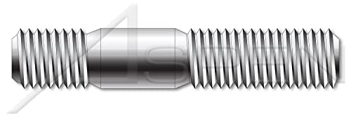 (50 adet) M24-3. 0x110mm, DIN 938, Metrik, Saplamalar, Çift Uçlu, Vidalı Uç 1.0 X Çap, A4 Paslanmaz Çelik