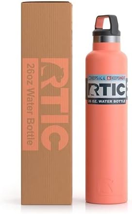 RTIC 26 oz Vakum Yalıtımlı Su Şişesi, Metal Paslanmaz Çelik Çift Duvar Yalıtımı, BPA İçermeyen Yeniden Kullanılabilir,