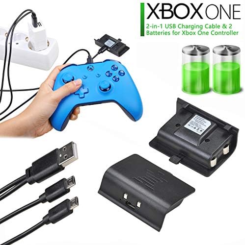 Batmax 2X mikro usb Çıkışı 1100mAh Pil Paketleri Xbox One için Xbox One S Xbox One X Xbox One Elite Kablosuz Kontrolörler