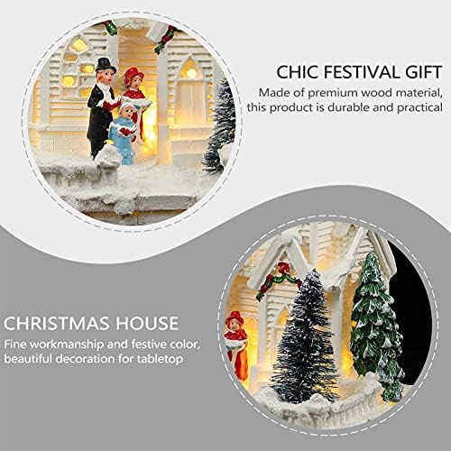 VALİCLUD doğuş dekor Noel ışıklı ev aydınlık köy evi Tatil Önceden Aydınlatılmış Ev Bina Noel Kar Kabin Yazlık Tarzı