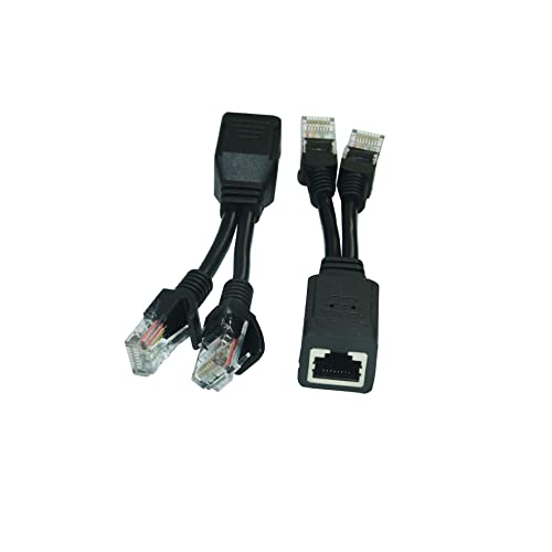 YCSSSD RJ45 Ethernet Kablosu Birleştirici POE Adaptör Konnektörleri Güç Kiti Splitter Güç ve Veri İletim Adaptörü