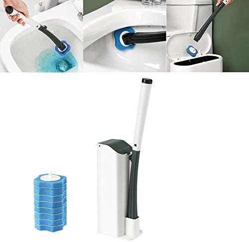 GUANGMİNG-Tek Kullanımlık Tuvalet Temizleme Sistemi, 8 Temizleme Yedekli Klozet Temizleyici Fırça (Kendi Kendine Temizleme
