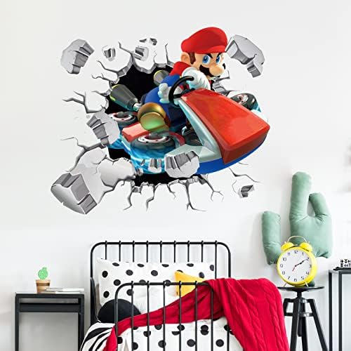 Çocuk Oyun Odası Dekor mario'nun Duvar Çıkartmaları Kabuğu ve Sopa Mario Run Oyunu Erkek Kız Yatak Odası Oyun Odası