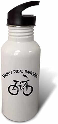Bisiklet Sürücüleri için 3dRose Komik Sevimli Bisiklet Mutlu Pedal Dansı-Su Şişeleri (wb-364591-2)
