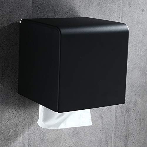 XXXDXDP Banyo Kağıt Tutucu Alüminyum Siyah Banyo kağıt rulo tutucu Kısa Doku Tutucu Kutusu Raf rulo kağıt havlu tutucu