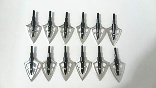 ZZUUS 12 Adet 100 Tane Broadheads 2 Bıçak Paslanmaz Çelik Okçuluk Ok Uçları Crossbow Bileşik Yay için