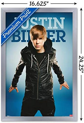 Trendler Uluslararası Justin Bieber - Fly Duvar Posteri, 14.725 x 22.375, gümüş Çerçeveli Versiyonu