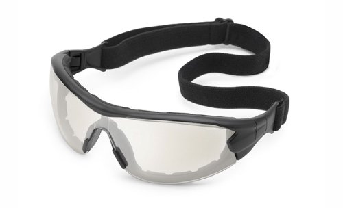 Ağ geçidi Güvenlik 21GB80 Takas Silme Resimli Hibrid Göz Güvenlik Gözlükleri / Gözlük, Şeffaf Lens, Siyah Çerçeve