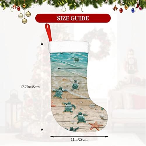 YİLEQUAN 18 İnç Noel Çorap Klasik Çorap, Deniz Kaplumbağası Denizyıldızı, Aile Tatili için Noel Partisi Süslemeleri