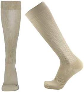 Erkekler ve Kadınlar için Tıbbi Sınıf varis çorabı 15-20 mmHg ortosleeve (X-Large, Tan)