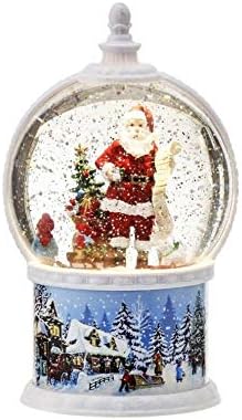 Regency International Santa Elfler ile su küresi, 9 inç, Çok Renkli, USB veya pille çalışan Zamanlayıcı, Led ışıklar