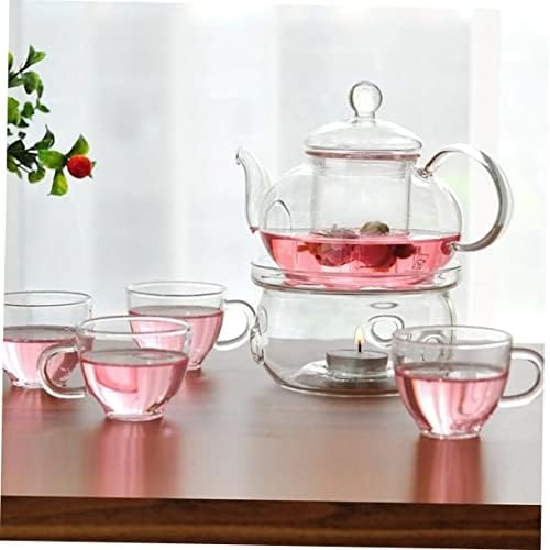 YARNOW 6 Adet Set 1 adet Paslanmaz Çelik çaydanlık Şeffaf çaydanlık Paslanmaz Çelik cezve Gevşek çaydanlık Çiçek açan