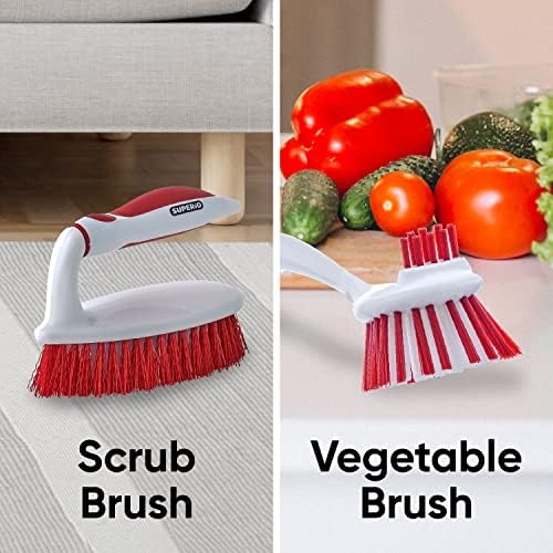 Derin Temizleme Fırçası Scrubber 2'li Set-Çift Taraflı Bulaşık ve Sebze Fırçası ve Çok Amaçlı Ovma Fırçası-Ev, Mutfak,