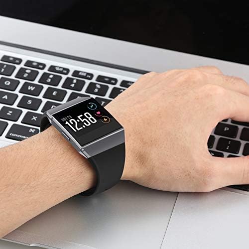 NAHAİ Fitbit İyonik Bantları ile Uyumlu, yumuşak Silikon Yedek Kayış Aksesuarları Fitbit İyonik akıllı saat için Nefes