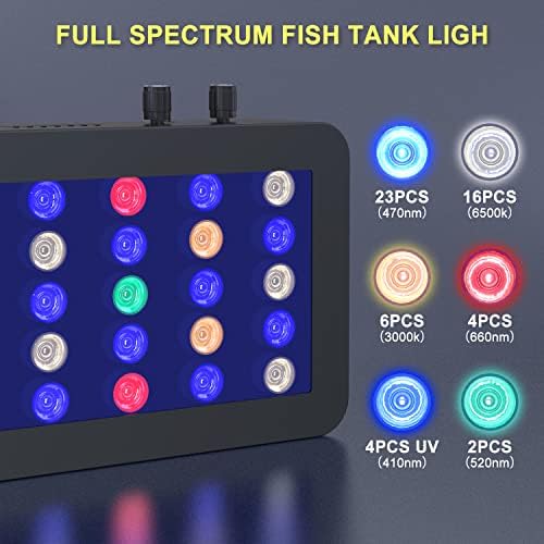 Phlizon 165 W dim tam spektrum akvaryum led ışık balık tankı LED resif dekorasyon ışık için tuzlu su tatlı su balık