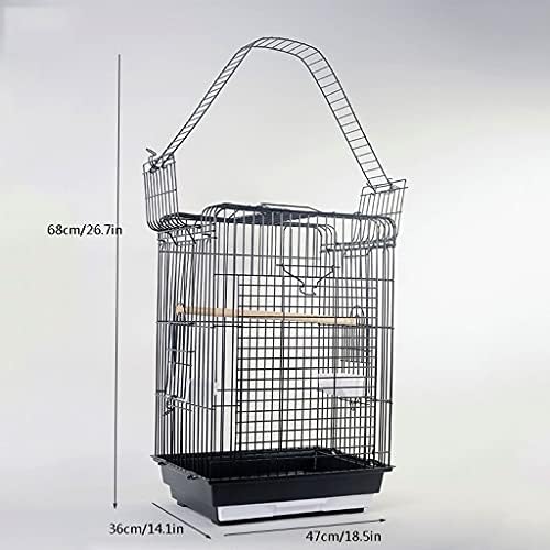 RAZZUM Büyük Kuş Kafesi Metal Papağan Kafesi Kuş Kafesi Siyah Büyük Sığırcık Kafesi Keşiş Xuanfeng Oyun Kafesi Dikdörtgen