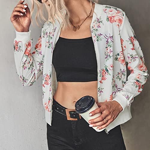 Uzun Kollu Açık Ön Ceket Bayan Balo Tasarımları ile Bahar Yakasız Hafif Bluz Çiçek Zip Up