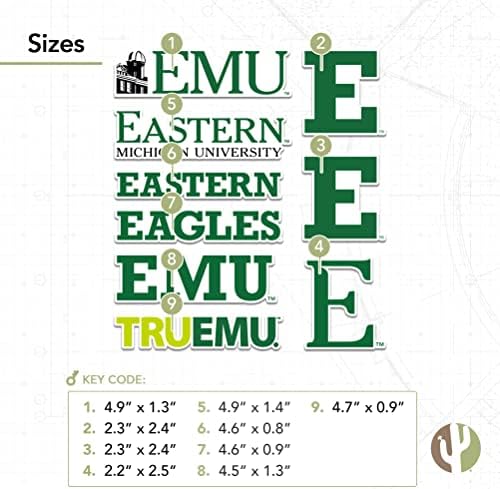Doğu Michigan Üniversitesi Sticker DAÜ Eagles Etiketler Vinil Çıkartmaları Dizüstü Su Şişesi Araba Karalama Defteri
