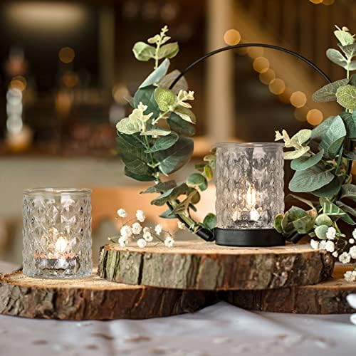 NİTİME 24 adet Adak mumluklar, Düğün masa süsü için şeffaf Cam mumluk, Masa Centerpiece için Tealight mumluk, Ev Dekorasyonu