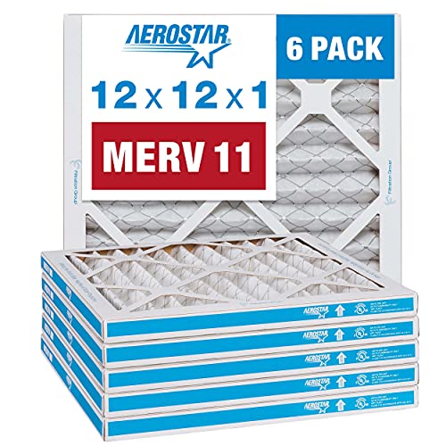 Aerostar 16 3 / 8x21 1 / 2x1 MERV 13 Pileli Hava Filtresi, AC Fırın Hava Filtresi ve 12x12x1 MERV 11 Pileli Hava Filtresi,