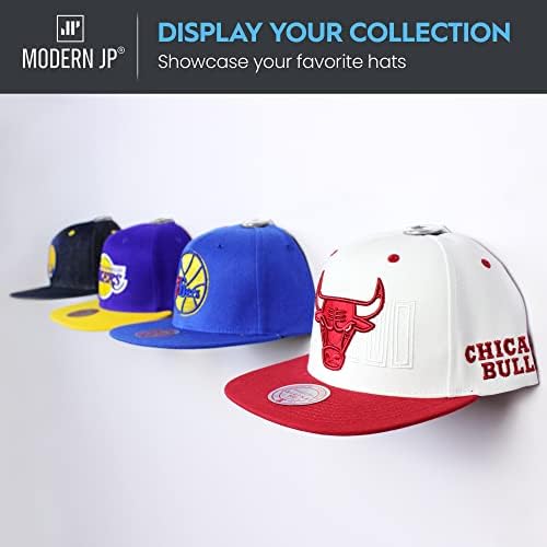 Duvar için Modern JP Yapışkanlı Şapka Kancaları (32'li Paket) - Beyzbol Şapkaları için Şapka Rafı, Minimalist Şapka