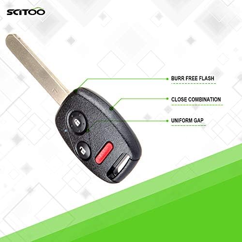 SCITOO 2 adet Anahtar Fob Anahtarsız Giriş Uzaktan 3 Düğmeler için fit Honda için CR-Z Accord Crosstour CRV için FİT