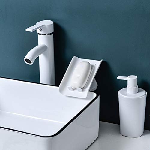 Cabilock 2 Adet Plastik Eğim Şekli Sabun Kutusu Banyo Basit Sabunluk Sabunluk Malzemeleri Sabun Kurutma Araçları Ev