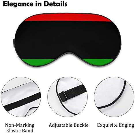 Pan Afrika Bayrağı Yumuşak Göz Maskesi Kapak Etkili Gölgeleme Körü Körüne Konfor Uyku Maskesi Elastik Ayarlanabilir