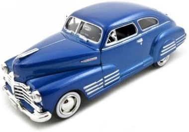 Premium Amerikan Klasikleri 1948 Chevy Aerosedan Fleetline pres döküm model araç 1/24 Mavi Motormax