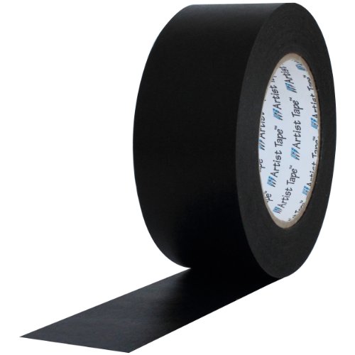 ProTapes Sanatçı Bant Flatback Yazdırılabilir Kağıt Tahtası veya Konsol Bandı, 60 yds Uzunluk x 1/2 Genişlik, Siyah