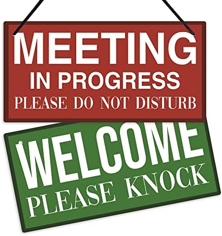Putuo Dekor Toplantı Devam ediyor Kapı İşareti, Rahatsız Etmeyin İşareti Terapi Ofis, İş, Danışmanlık, Klinik, 10x5