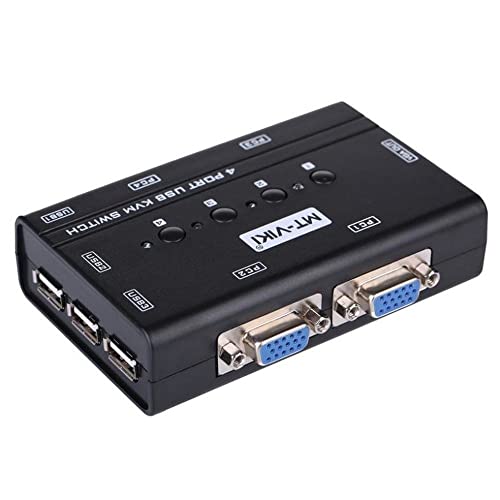 4 Port USB KVM Anahtarı Manuel Switcher 1920x1440 Kablolar ile MT-460KL Geniş Ekran