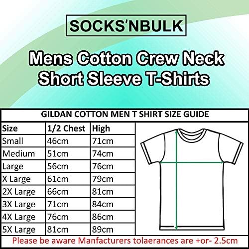 SOCK'NBULK Erkek Pamuk Ekip Boyun Kısa Kollu T-Shirt Mix Renkler Toplu Paketi