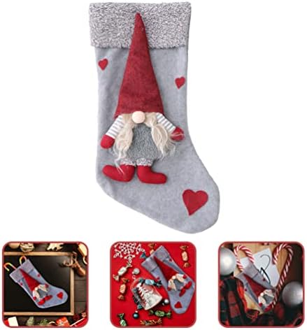 Didiseaon İsveç Noel Çorap 3D Cüceler Çorap Kişiselleştirilmiş Noel Şeker hediye keseleri Şömine Asılı Aile Tatili