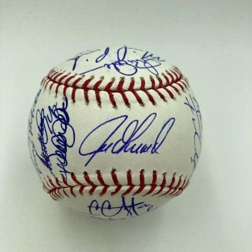 Güzel 2012 NY Yankees Takımı İmzalı Beyzbol Derek Jeter Mariano Rivera JSA İmzalı Beyzbol Topları