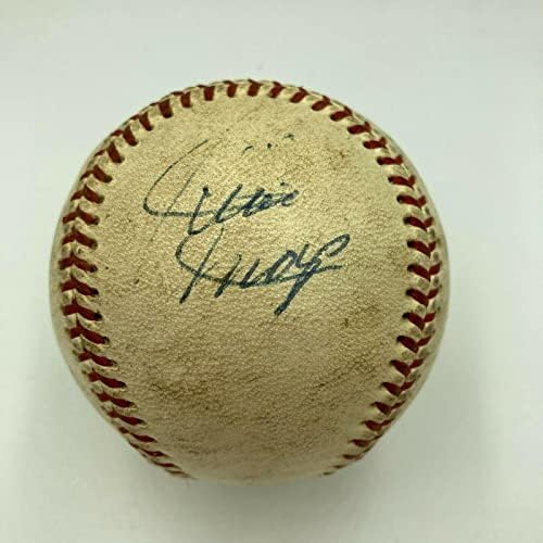 Willie Mays 1950'lerin Oyun Günleri Ulusal Lig Giles Beyzbol JSA COA İmzalı Beyzbol Topları İmzaladı
